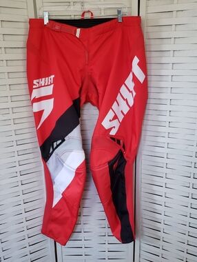 WHIT3 Red Riding Pants with White Logos